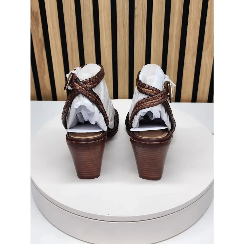 NEW - Giani Bernini Renaee Women’s Brown Woven Block Heel Sandals - Size 8.5 M - Picture 5 of 6